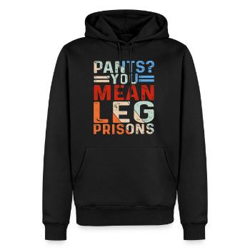 Pantalon? Vous voulez dire les prisons pour les jambes 26 - Sweat à capuche Premium bio Homme - noir - Devant - Nico (187cm)