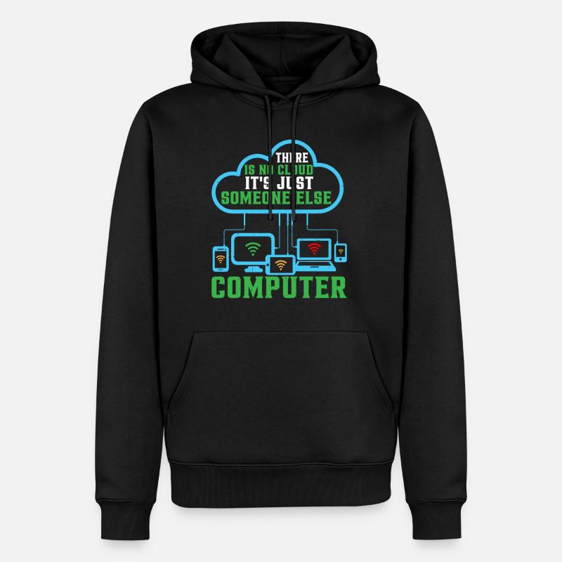 There Is No Cloud 17 - Männer Premium Bio Hoodie - Schwarz