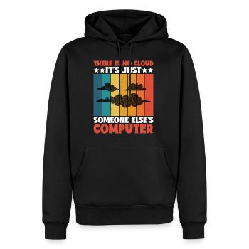 There Is No Cloud 18 - Men’s Premium Organic Hoodie - black - Front - Nico (187cm)
