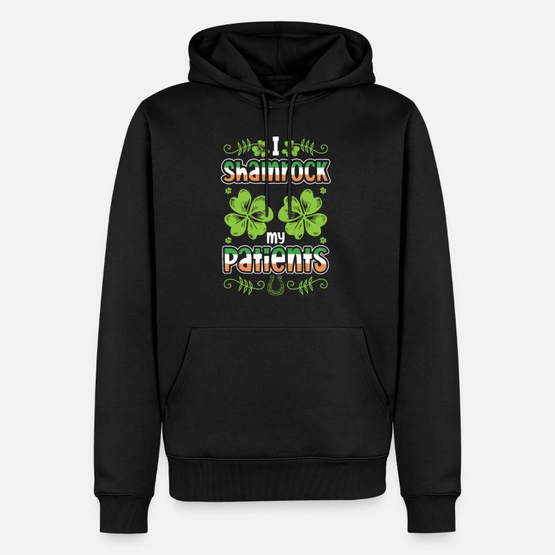 Infirmière de la Saint-Patrick - Sweat à capuche Premium bio Homme - noir