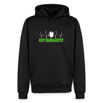 St. Patrick's Day Nurse Nurse - Men’s Premium Organic Hoodie - black - Front - Nico (187cm)