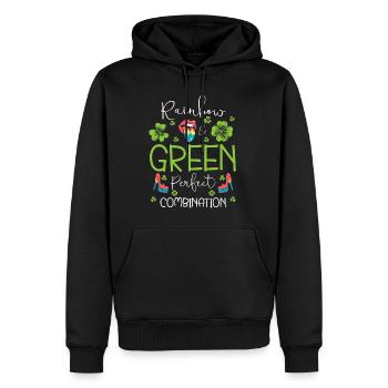 T-shirt LGBT de la Saint-Patrick - Sweat à capuche Premium bio Homme - noir - Devant - Nico (187cm)