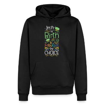 T-shirt LGBT de la Saint-Patrick - Sweat à capuche Premium bio Homme - noir - Devant - Nico (187cm)