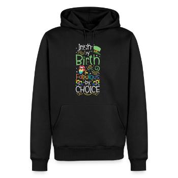 T-shirt LGBT de la Saint-Patrick - Sweat à capuche Premium bio Homme - noir - Devant - Nico (187cm)