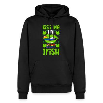 T-shirt LGBT de la Saint-Patrick - Sweat à capuche Premium bio Homme - noir - Devant - Nico (187cm)