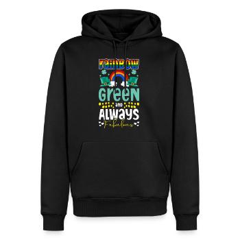 T-shirt LGBT de la Saint-Patrick - Sweat à capuche Premium bio Homme - noir - Devant - Nico (187cm)