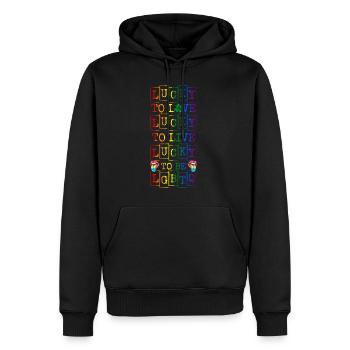 T-shirt LGBT de la Saint-Patrick - Sweat à capuche Premium bio Homme - noir - Devant - Nico (187cm)