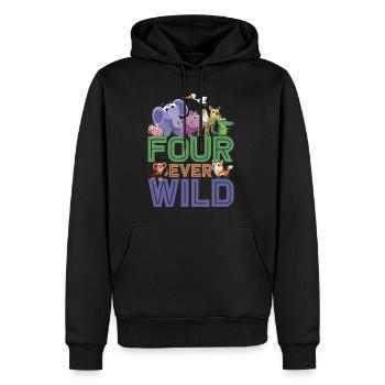 Four Ever Wild 49 - Männer Premium Bio Hoodie - Schwarz - Vorne - Nico (187cm)