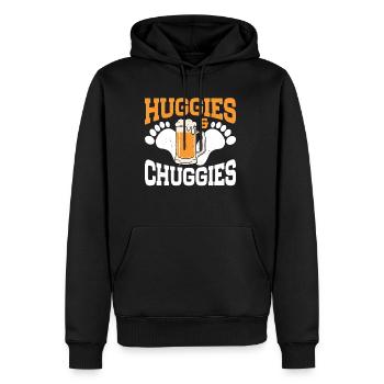 Huggies & Chuggies 29 - Sweat à capuche Premium bio Homme - noir - Devant - Nico (187cm)