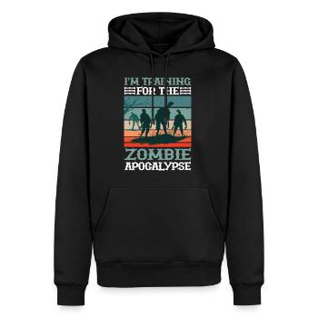 I'm Training For The Zombie Apocalypse 11 - Männer Premium Bio Hoodie - Schwarz - Vorne - Nico (187cm)