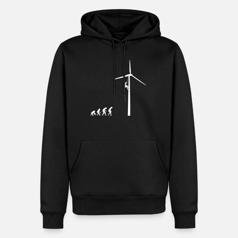 Evolution Windrad Windenergie Shirt Geschenk - Männer Premium Bio Hoodie - Schwarz