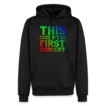 This Is My First Concert 49 - Men’s Premium Organic Hoodie - black - Front - Nico (187cm)