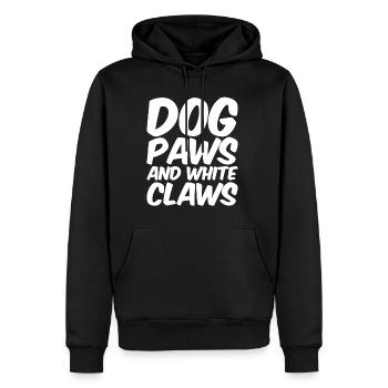 Dog Paws And White Claws - Männer Premium Bio Hoodie - Schwarz - Vorne - Nico (187cm)