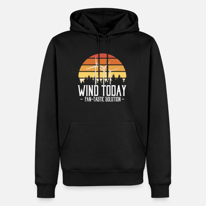 Wind Today Fan-Tastic Solution - Sweat à capuche Premium bio Homme - noir