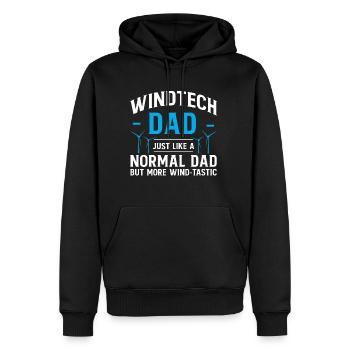 Windtech Dad Just Like A Normal Dad Vatertag Papa - Männer Premium Bio Hoodie - Schwarz - Vorne - Nico (187cm)