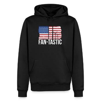 Cadeau de chemise Fan-Tastic Flag des États-Unis - Sweat à capuche Premium bio Homme - noir - Devant - Nico (187cm)