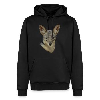 Chacal - Chien sauvage - Chien - Faune sauvage en Afrique - Sweat à capuche Premium bio Homme - noir - Devant - Nico (187cm)