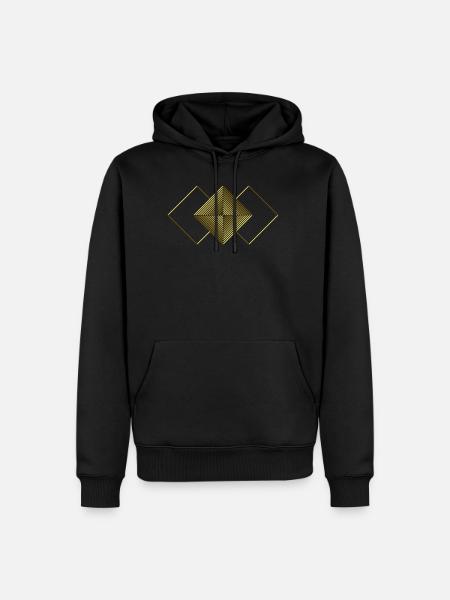 Square triangles - graphic - graphic design - Men’s Premium Organic Hoodie - black