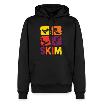 Cadeau de chemise Vintage Retro Skim - Sweat à capuche Premium bio Homme - noir - Devant - Nico (187cm)