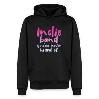 Groupe indépendant dont vous n’avez jamais entendu parler 4 - Sweat à capuche Premium bio Homme - noir - Devant - Nico (187cm)