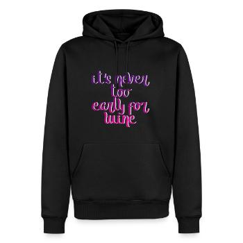It's Never Too Early For Wine 2 - Men’s Premium Organic Hoodie - black - Front - Nico (187cm)