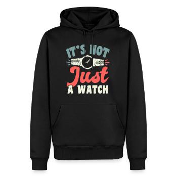 Ce n’est pas seulement une chemise de collection de montres - Sweat à capuche Premium bio Homme - noir - Devant - Nico (187cm)