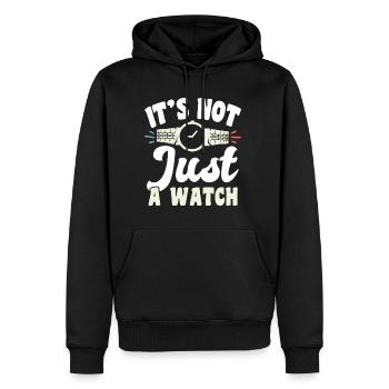 Ce n’est pas seulement une chemise de collection de montres - Sweat à capuche Premium bio Homme - noir - Devant - Nico (187cm)