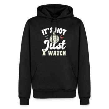 Ce n’est pas seulement une chemise de collection de montres - Sweat à capuche Premium bio Homme - noir - Devant - Nico (187cm)