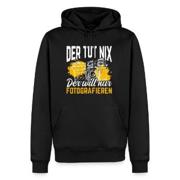 Kamera Fotokamera Spruch Fotografieren Fotograf Ka - Männer Premium Bio Hoodie - Schwarz - Vorne - Nico (187cm)