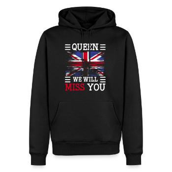 Queen We Will Miss You Shirt Gift - Men’s Premium Organic Hoodie - black - Front - Nico (187cm)