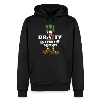 Le lutin Bratty St Patrick’s Day - Sweat à capuche Premium bio Homme - noir - Devant - Nico (187cm)