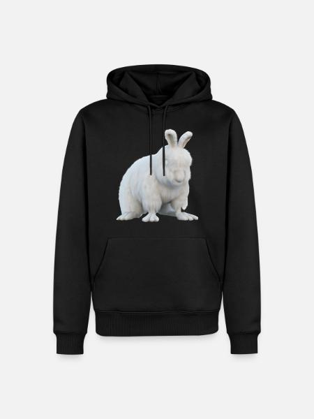 Fluffy Angora rabbit - Men’s Premium Organic Hoodie - black