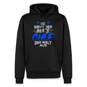So Sieht Der Beste Chef Der Welt Aus Vorgesetzter - Männer Premium Bio Hoodie - Schwarz - Vorne - Nico (187cm)