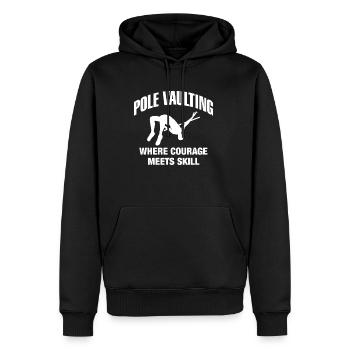 Pole Vaulting Shirt Geschenk Stabhochsprung Spruch - Männer Premium Bio Hoodie - Schwarz - Vorne - Nico (187cm)