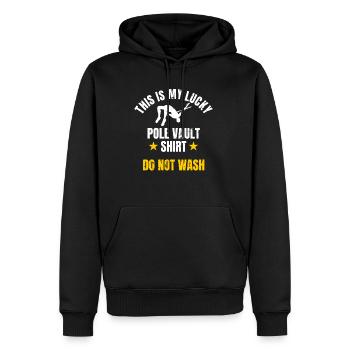 C’est ma chemise de saut à la perche porte-bonheur - Sweat à capuche Premium bio Homme - noir - Devant - Nico (187cm)