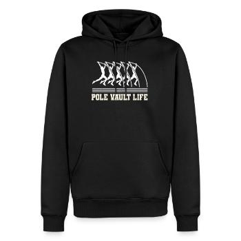 Pole Vault Life Shirt Geschenk Stabhochsprung - Männer Premium Bio Hoodie - Schwarz - Vorne - Nico (187cm)