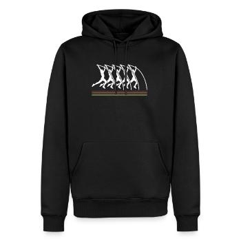 Vintage Retro Stabhochsprung Shirt Geschenk - Männer Premium Bio Hoodie - Schwarz - Vorne - Nico (187cm)