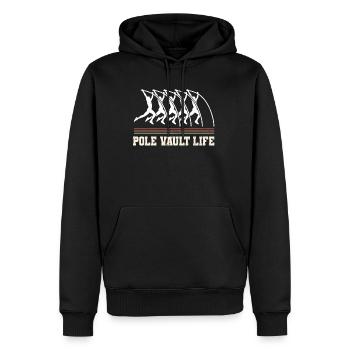 Vintage Retro Stabhochsprung Shirt Pole Vault Life - Männer Premium Bio Hoodie - Schwarz - Vorne - Nico (187cm)