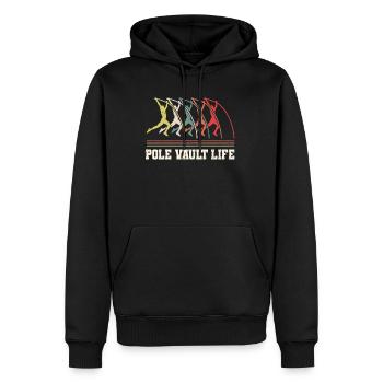 Vintage Retro Stabhochsprung Chemise Pole Vault Life - Sweat à capuche Premium bio Homme - noir - Devant - Nico (187cm)