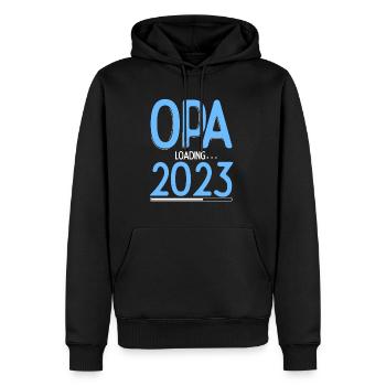 Opa Loading 2023 Babyankündigung Geburt Schwangers - Männer Premium Bio Hoodie - Schwarz - Vorne - Nico (187cm)