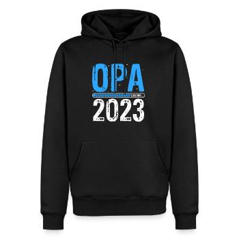 Opa Loading 2023 Babyankündigung Geburt Babygesche - Männer Premium Bio Hoodie - Schwarz - Vorne - Nico (187cm)