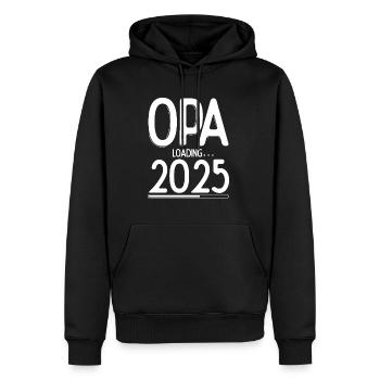Opa Loading 2025 Babyankündigung Geburt Familienop - Männer Premium Bio Hoodie - Schwarz - Vorne - Nico (187cm)