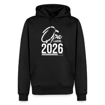 Opa Loading 2026 Babyankündigung Geburt Babygesche - Männer Premium Bio Hoodie - Schwarz - Vorne - Nico (187cm)
