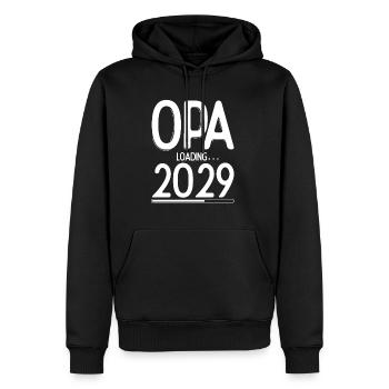 Opa Loading 2029 Babyankündigung Geburt Familienop - Männer Premium Bio Hoodie - Schwarz - Vorne - Nico (187cm)