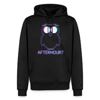 Afterhour Techno Raver Electro Rave Musik Club - Männer Premium Bio Hoodie - Schwarz - Vorne - Nico (187cm)