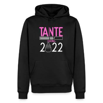 Tante Loading 2022 Babyankündigung Geburt Schwange - Männer Premium Bio Hoodie - Schwarz - Vorne - Nico (187cm)