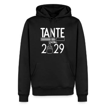 Tante Loading 2029 Babyankündigung Geburt Beste Ta - Männer Premium Bio Hoodie - Schwarz - Vorne - Nico (187cm)