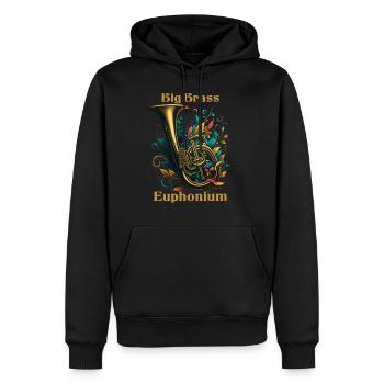 Euphonium Eufonium Cuivre Tuba Horn Dicton - Sweat à capuche Premium bio Homme - noir - Devant - Nico (187cm)