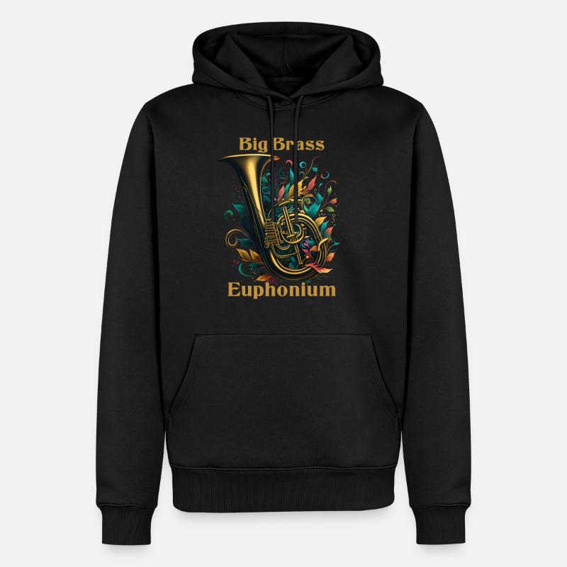 Euphonium Eufonium Blechbläser Tuba Horn Spruch - Männer Premium Bio Hoodie - Schwarz