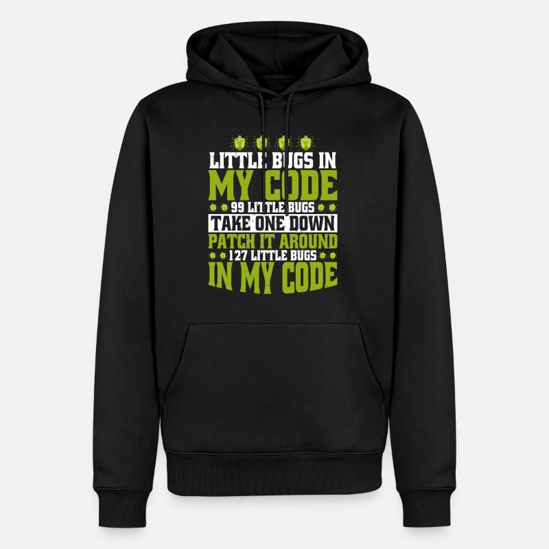 99 little Bugs in my Code 5 - Men’s Premium Organic Hoodie - black
